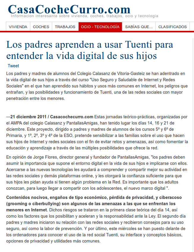 Los padres aprenden a usar Tuenti para entender la vida digital de sus hijos